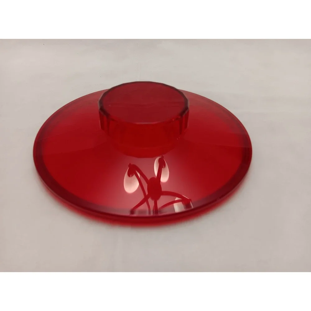 Tupperware Preludio Cranberry Ruby Red Acrylic Candy Dish Snack Bowl Lid 2062